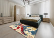 Abstract Purple Modern Rug in a Bedroom, abs2550