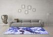 Machine Washable Abstract Blue Modern Rug in a Living Room, wshabs2550blu