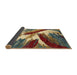 Sideview of Abstract Dark Sienna Brown Modern Rug, abs2551