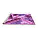 Sideview of Machine Washable Abstract Purple Modern Area Rugs, wshabs2551pur