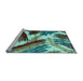 Sideview of Machine Washable Abstract Light Blue Modern Rug, wshabs2551lblu