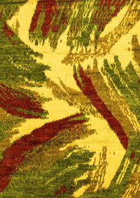 Abstract Yellow Modern Rug, abs2551yw