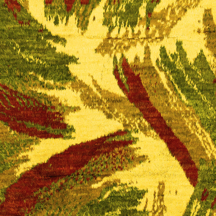 Abstract Yellow Modern Rug, abs2551yw