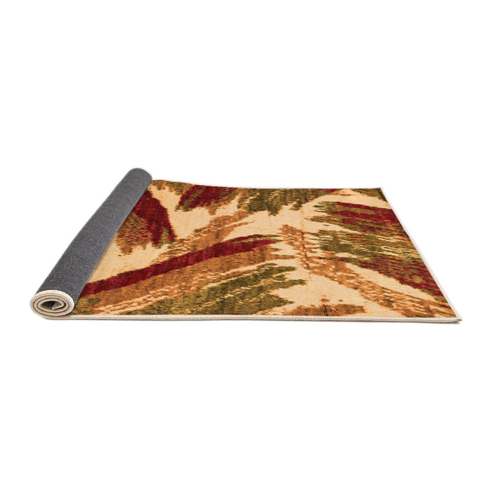 Sideview of Abstract Orange Modern Rug, abs2551org