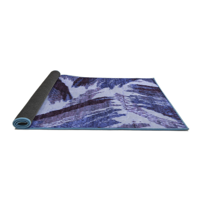 Sideview of Abstract Blue Modern Rug, abs2551blu