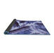 Sideview of Abstract Blue Modern Rug, abs2551blu