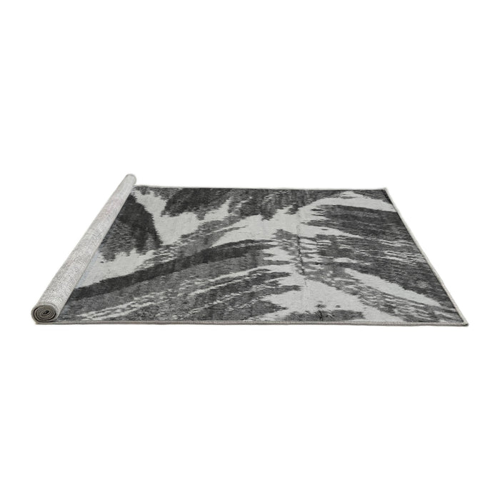 Sideview of Machine Washable Abstract Gray Modern Rug, wshabs2551gry
