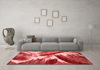 Machine Washable Abstract Red Modern Rug, wshabs2551red