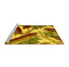 Sideview of Machine Washable Abstract Yellow Modern Rug, wshabs2551yw