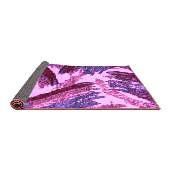 Sideview of Abstract Purple Modern Rug, abs2551pur