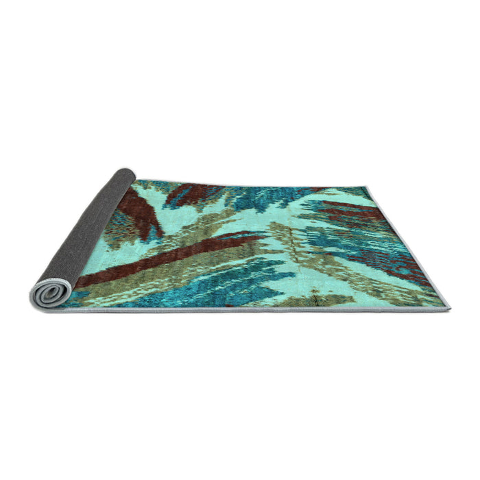 Sideview of Abstract Light Blue Modern Rug, abs2551lblu
