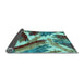 Sideview of Abstract Light Blue Modern Rug, abs2551lblu