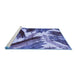 Sideview of Machine Washable Abstract Blue Modern Rug, wshabs2551blu