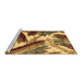 Sideview of Machine Washable Abstract Brown Modern Rug, wshabs2551brn