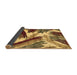 Sideview of Abstract Brown Modern Rug, abs2551brn