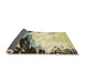 Sideview of Abstract Brown Gold Modern Rug, abs2552