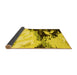 Sideview of Abstract Yellow Modern Rug, abs2552yw