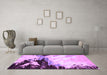 Machine Washable Abstract Purple Modern Area Rugs in a Living Room, wshabs2552pur