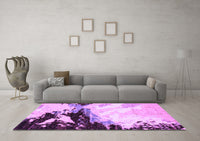 Machine Washable Abstract Purple Modern Rug, wshabs2552pur