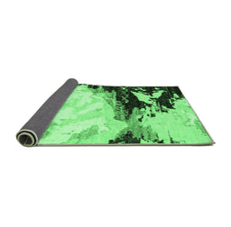 Sideview of Abstract Emerald Green Modern Rug, abs2552emgrn