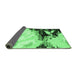 Sideview of Abstract Emerald Green Modern Rug, abs2552emgrn