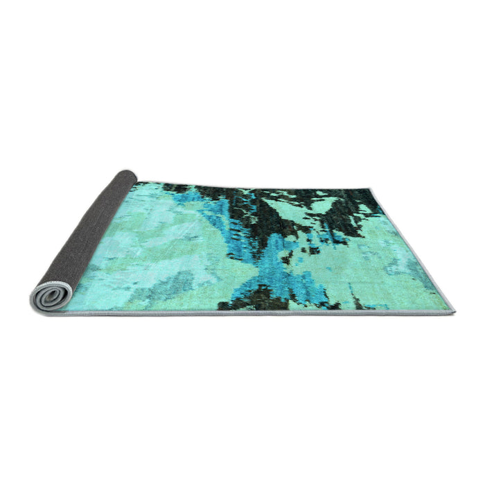 Sideview of Abstract Light Blue Modern Rug, abs2552lblu