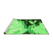 Sideview of Machine Washable Abstract Green Modern Area Rugs, wshabs2552grn