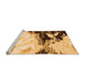 Sideview of Machine Washable Abstract Orange Modern Area Rugs, wshabs2552org