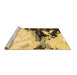 Sideview of Machine Washable Abstract Brown Modern Rug, wshabs2552brn