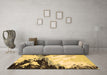 Machine Washable Abstract Brown Modern Rug in a Living Room,, wshabs2552brn