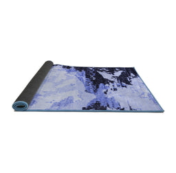 Sideview of Abstract Blue Modern Rug, abs2552blu