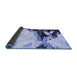 Sideview of Abstract Blue Modern Rug, abs2552blu