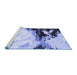 Sideview of Machine Washable Abstract Blue Modern Rug, wshabs2552blu