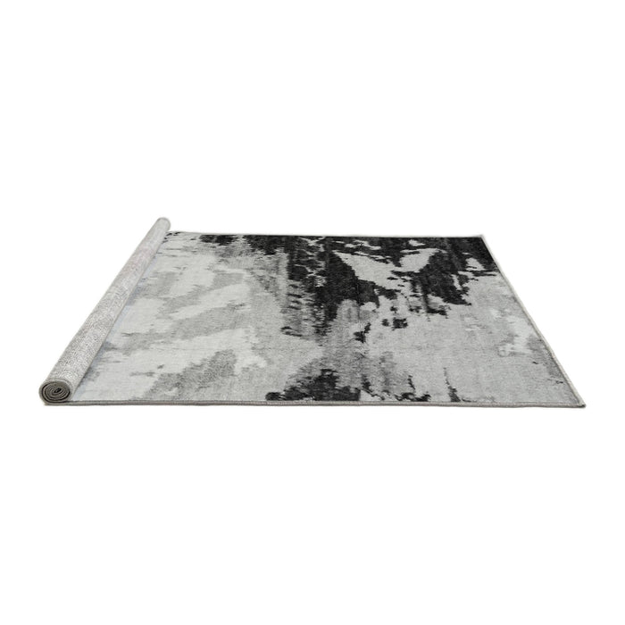 Sideview of Machine Washable Abstract Gray Modern Rug, wshabs2552gry