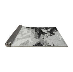 Sideview of Abstract Gray Modern Rug, abs2552gry