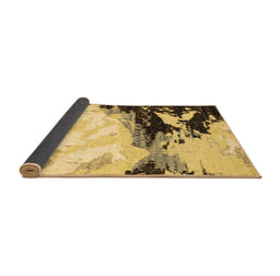 Sideview of Abstract Brown Modern Rug, abs2552brn