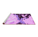 Sideview of Machine Washable Abstract Purple Modern Area Rugs, wshabs2552pur