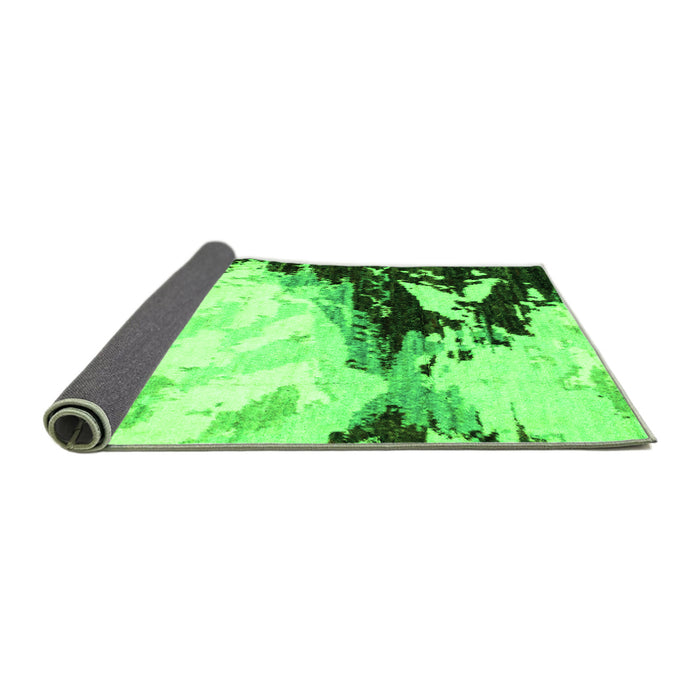 Sideview of Abstract Green Modern Rug, abs2552grn