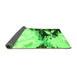 Sideview of Abstract Green Modern Rug, abs2552grn