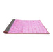 Sideview of Abstract Pink Modern Rug, abs2553pnk