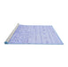 Sideview of Machine Washable Abstract Blue Modern Rug, wshabs2553blu