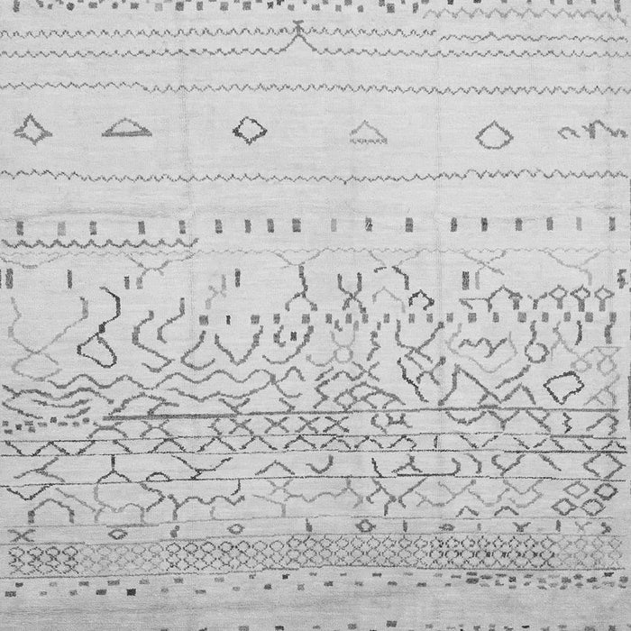 Square Abstract Gray Modern Rug, abs2553gry