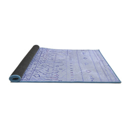 Sideview of Abstract Blue Modern Rug, abs2553blu