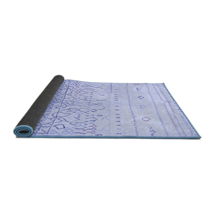 Sideview of Abstract Blue Modern Rug, abs2553blu