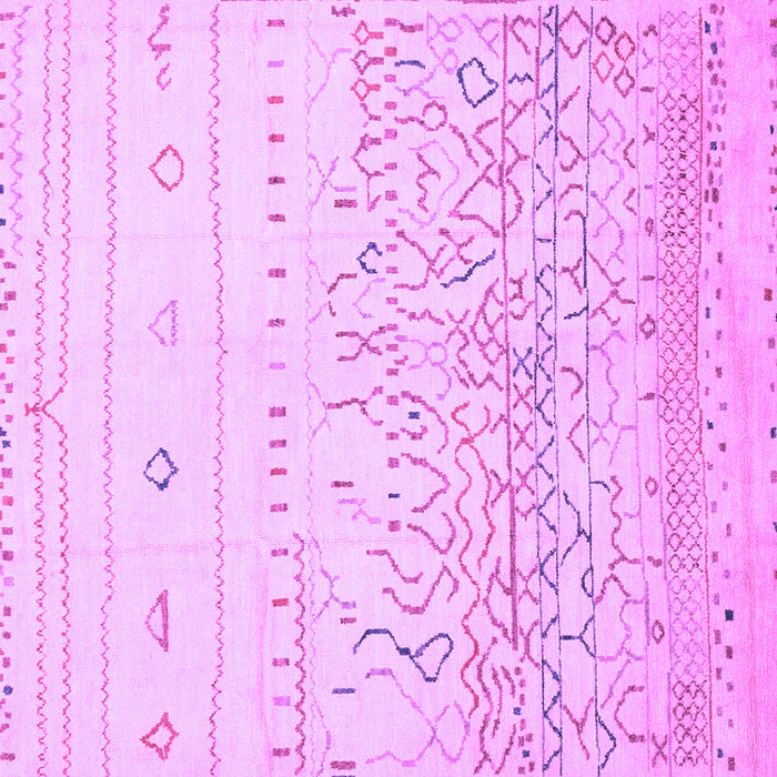 Square Abstract Purple Modern Rug, abs2553pur