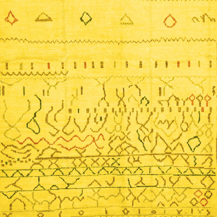 Abstract Yellow Modern Rug, abs2553yw