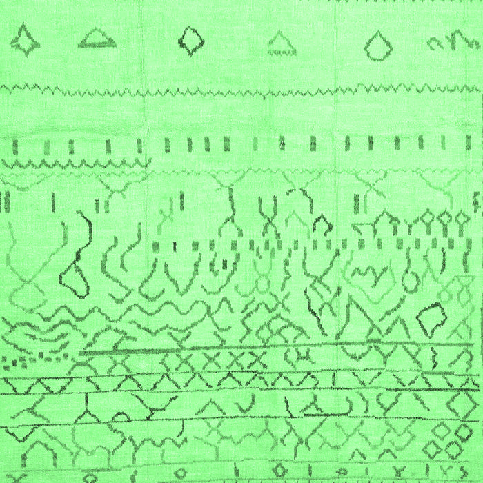 Machine Washable Abstract Emerald Green Modern Area Rugs, wshabs2553emgrn