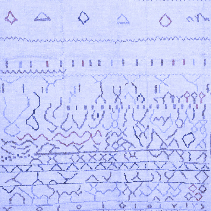 Abstract Blue Modern Rug, abs2553blu