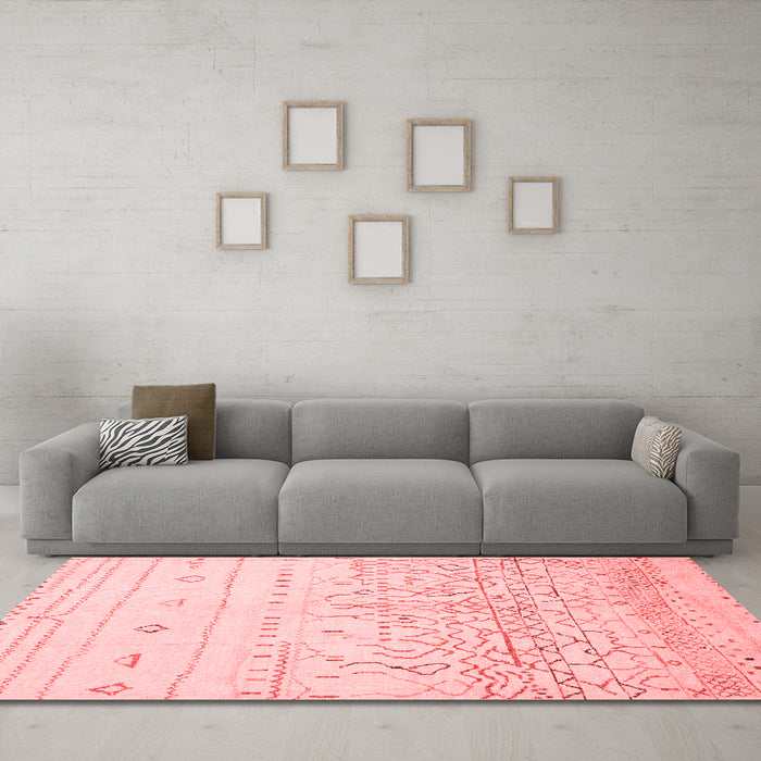 Modern Red Washable Rugs