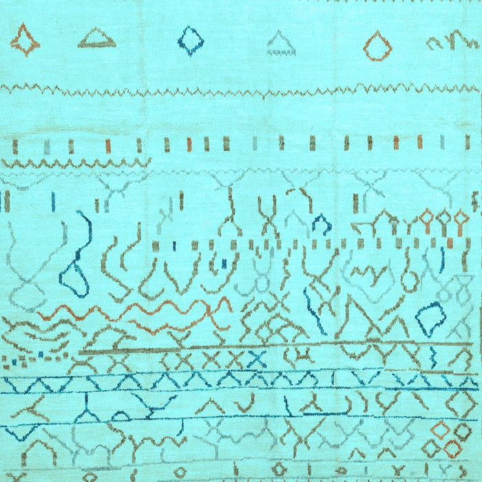 Machine Washable Abstract Light Blue Modern Rug, wshabs2553lblu